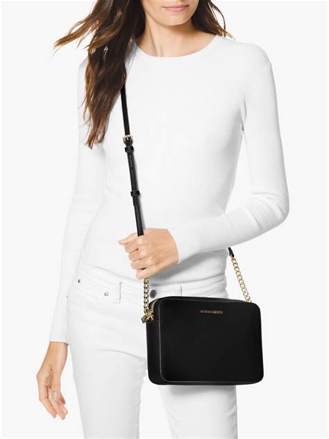 Jet Set Large Saffiano Leather Crossbody Bag: Handbags: .